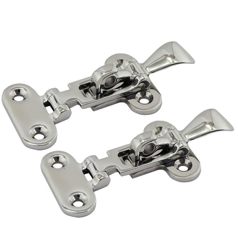 NRC&XRC Pair Heavy Duty 316 Stainless Steel Anti-Rattle Lockable Hold Down CLAMP Latch Locker Hatch Hardware - Image 1